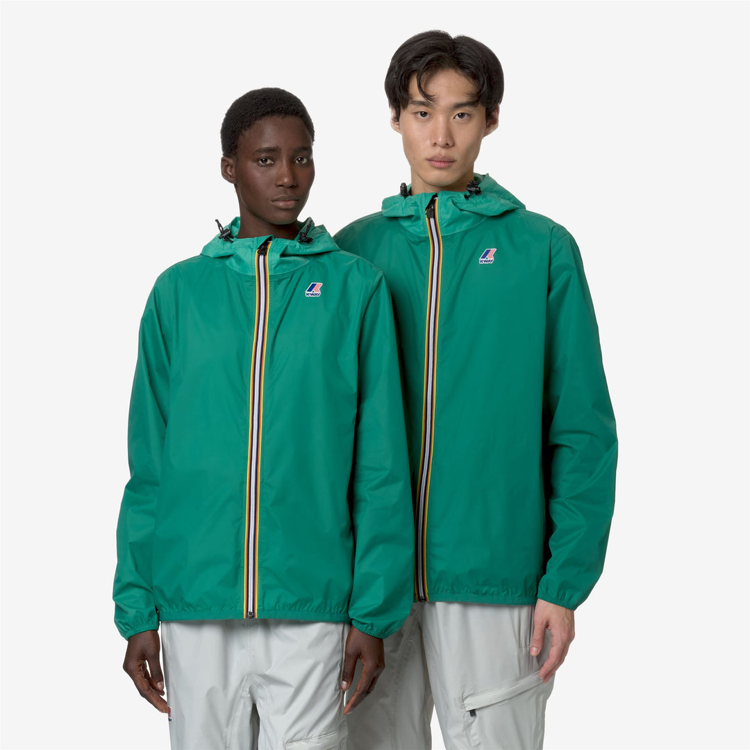 Jackets Unisex LE VRAI 3.0 CLAUDE Mid GREEN - GREEN MARINE Detail Double				