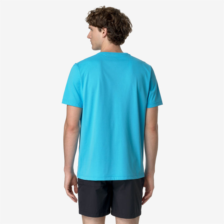 T-ShirtsTop Unisex SERIL CORAL GARDENERS T-Shirt BLUE LAGOON Dressed Front Double		