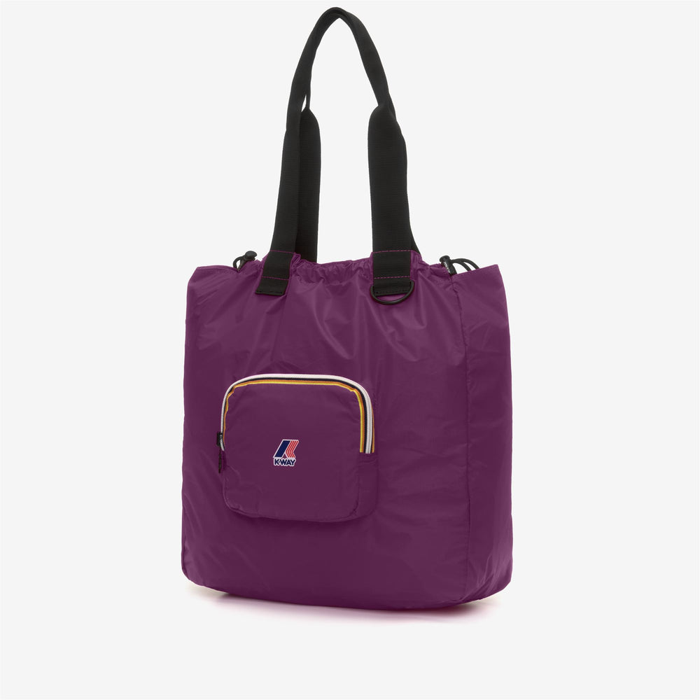 Bags Unisex LE VRAI 3.0 VICTORINE Shopping Bag VIOLET DK PURPLE Dressed Front (jpg Rgb)	