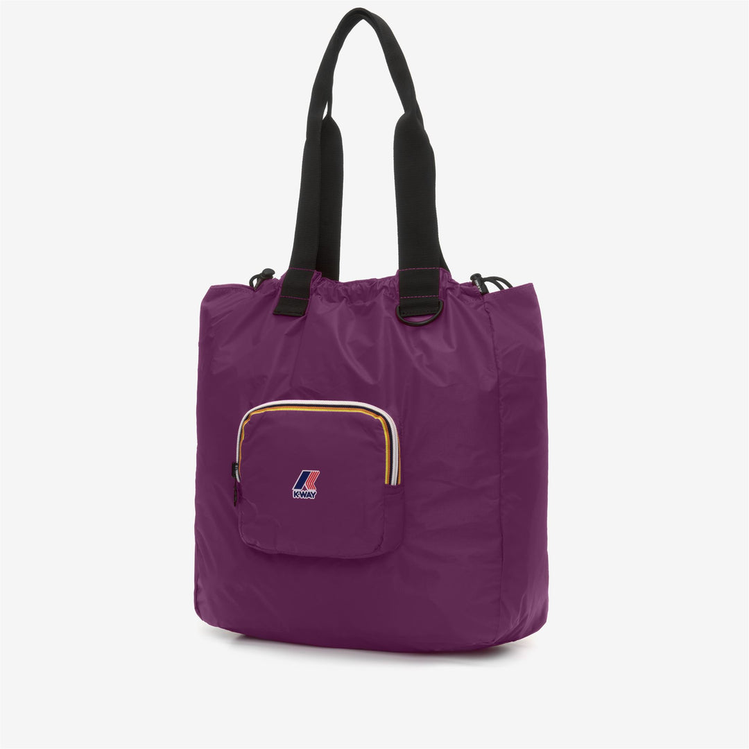 Bags Unisex LE VRAI 3.0 VICTORINE Shopping Bag VIOLET DK PURPLE Dressed Front (jpg Rgb)	