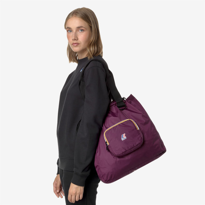 Bags Unisex LE VRAI 3.0 VICTORINE Shopping Bag VIOLET DK PURPLE Detail (jpg Rgb)			