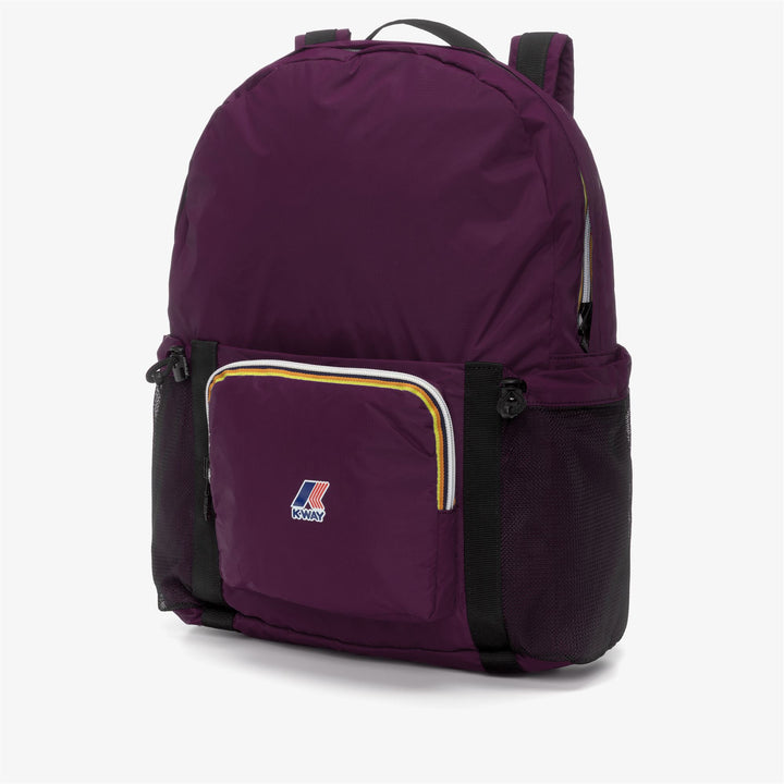 Bags Unisex LE VRAI 3.0 MICHEL Backpack VIOLET DK PURPLE Dressed Front (jpg Rgb)	