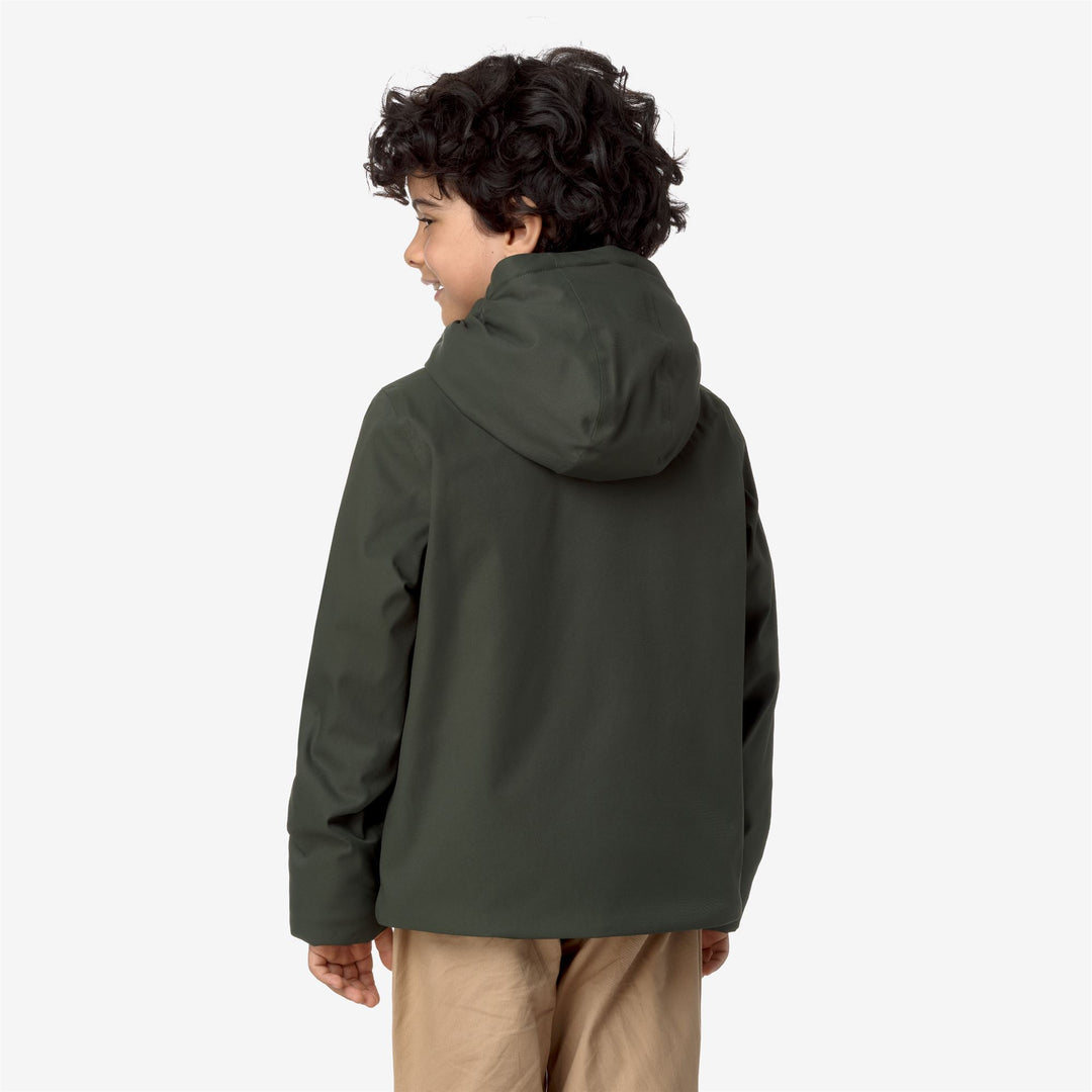 Jackets Boy P. JACKO TWILL MARMOTTA Short GREEN B-BLUE A Dressed Front Double		