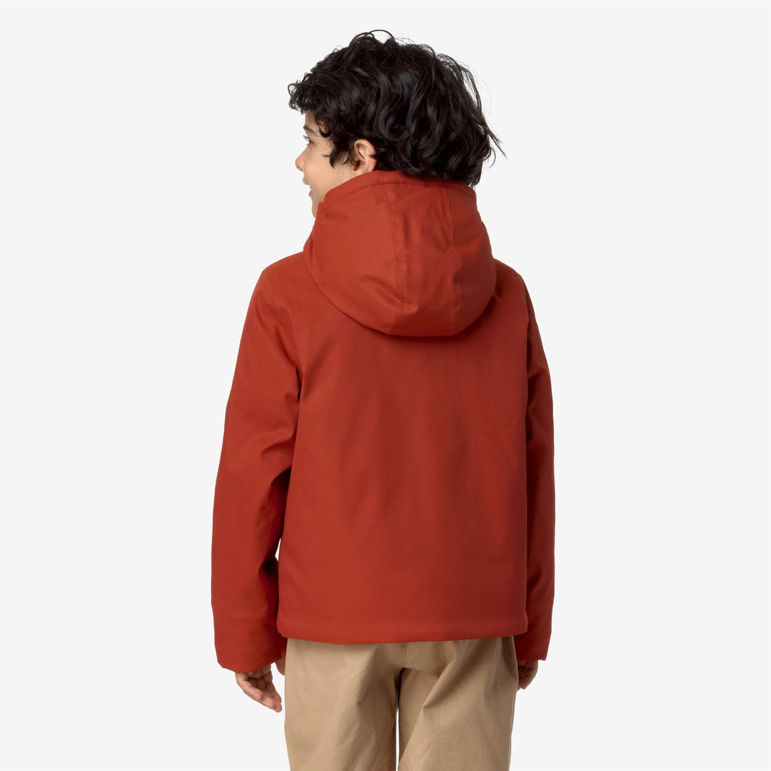 Jackets Boy P. JACKO TWILL MARMOTTA Short RED P-GREY B Dressed Front Double		