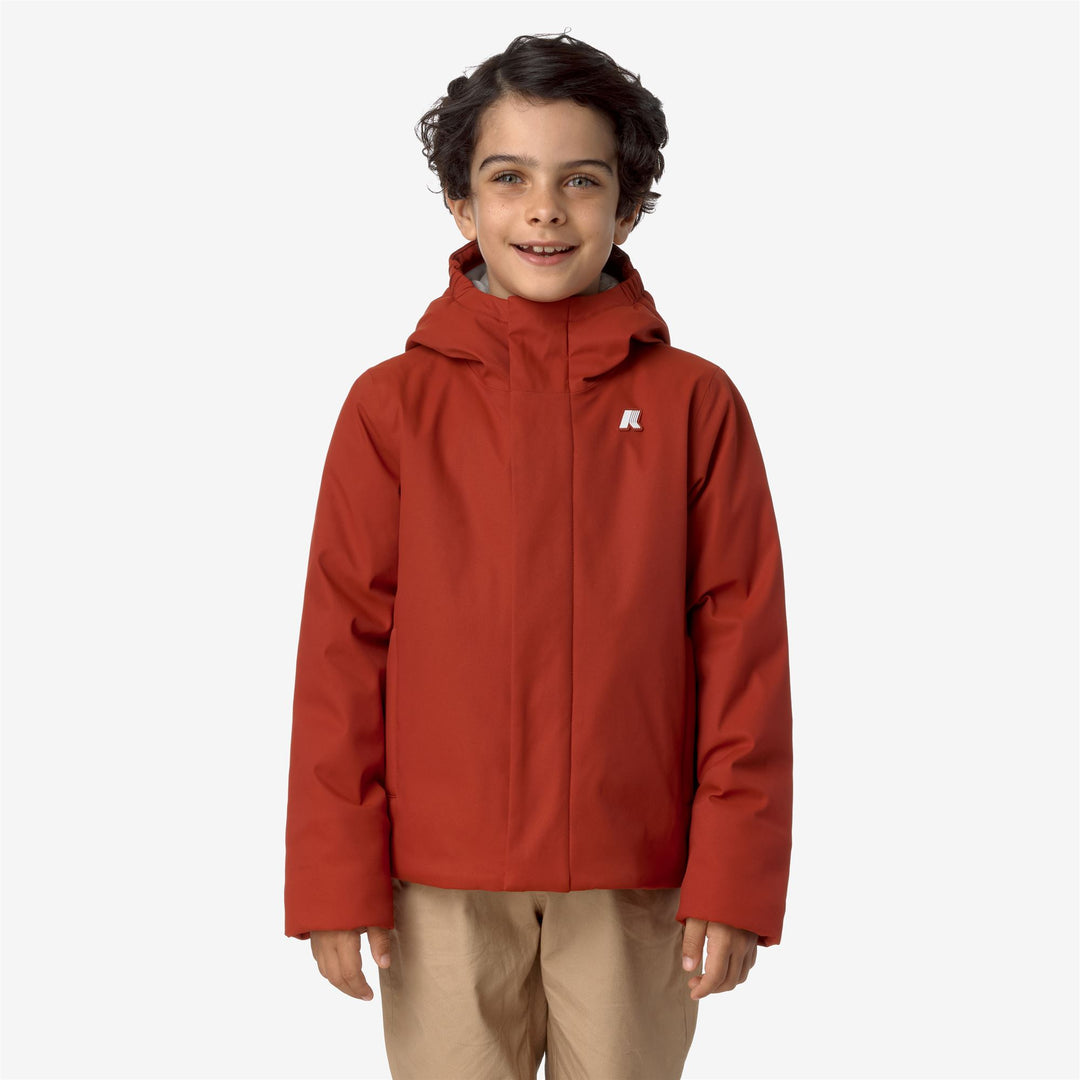 Jackets Boy P. JACKO TWILL MARMOTTA Short RED P-GREY B Dressed Back (jpg Rgb)		