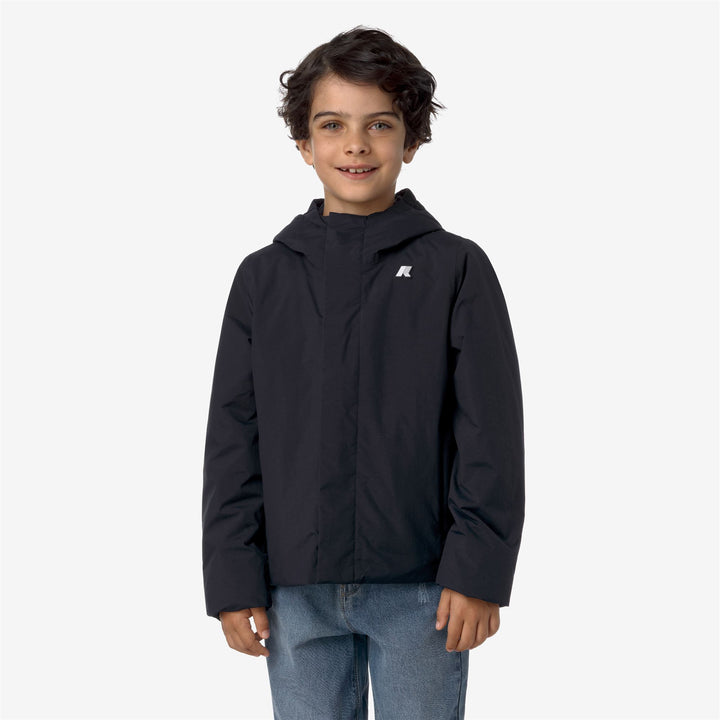 Jackets Boy P. JACK WARM OTTOMAN Short BLUE DEPTH Dressed Back (jpg Rgb)		