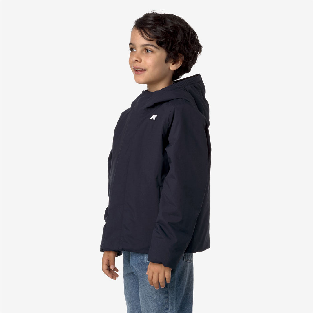 Jackets Boy P. JACK WARM OTTOMAN Short BLUE DEPTH Detail (jpg Rgb)			