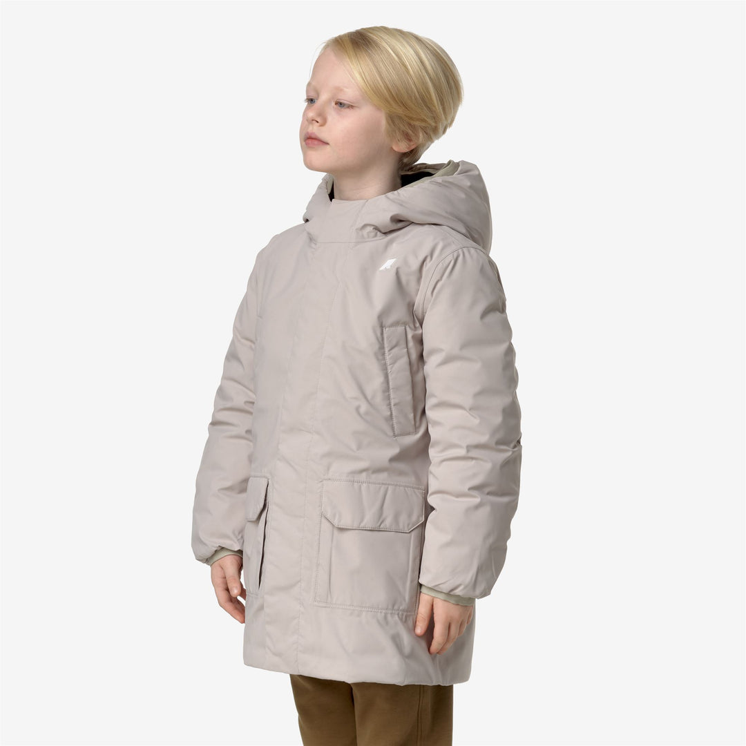 Jackets Boy P. JARKO ST THERMO 3/4 LENGTH BEIGE G-BLUE D Detail (jpg Rgb)			