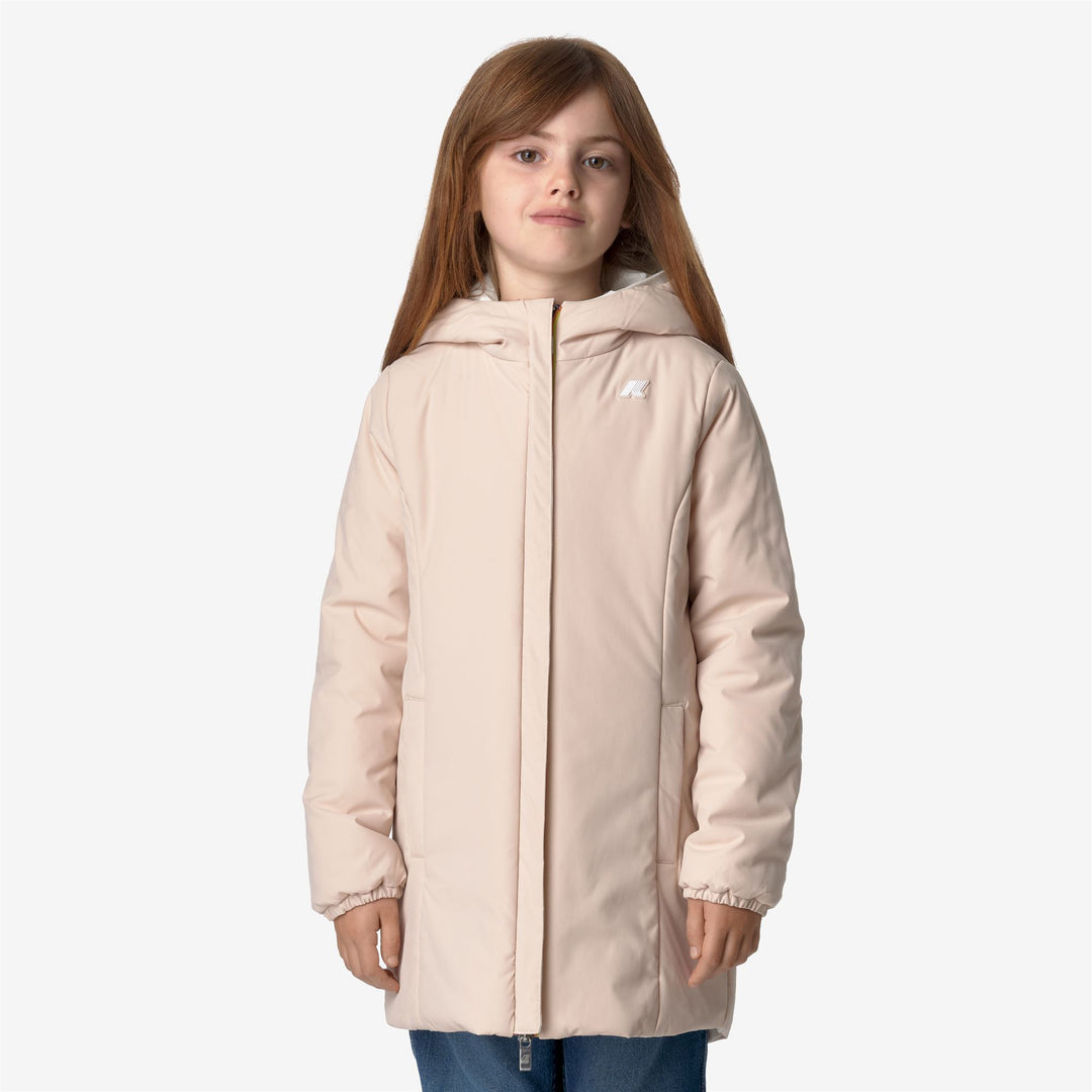 Jackets Girl P. DENISE ST WARM REVERSIBLE Mid WHITE G-PINK T Detail Double				