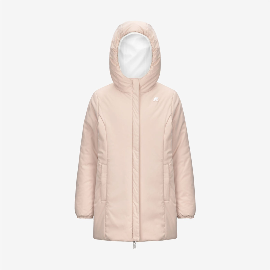 Jackets Girl P. DENISE ST WARM DOUBLE Mid WHITE G-PINK T Dressed Front (jpg Rgb)	