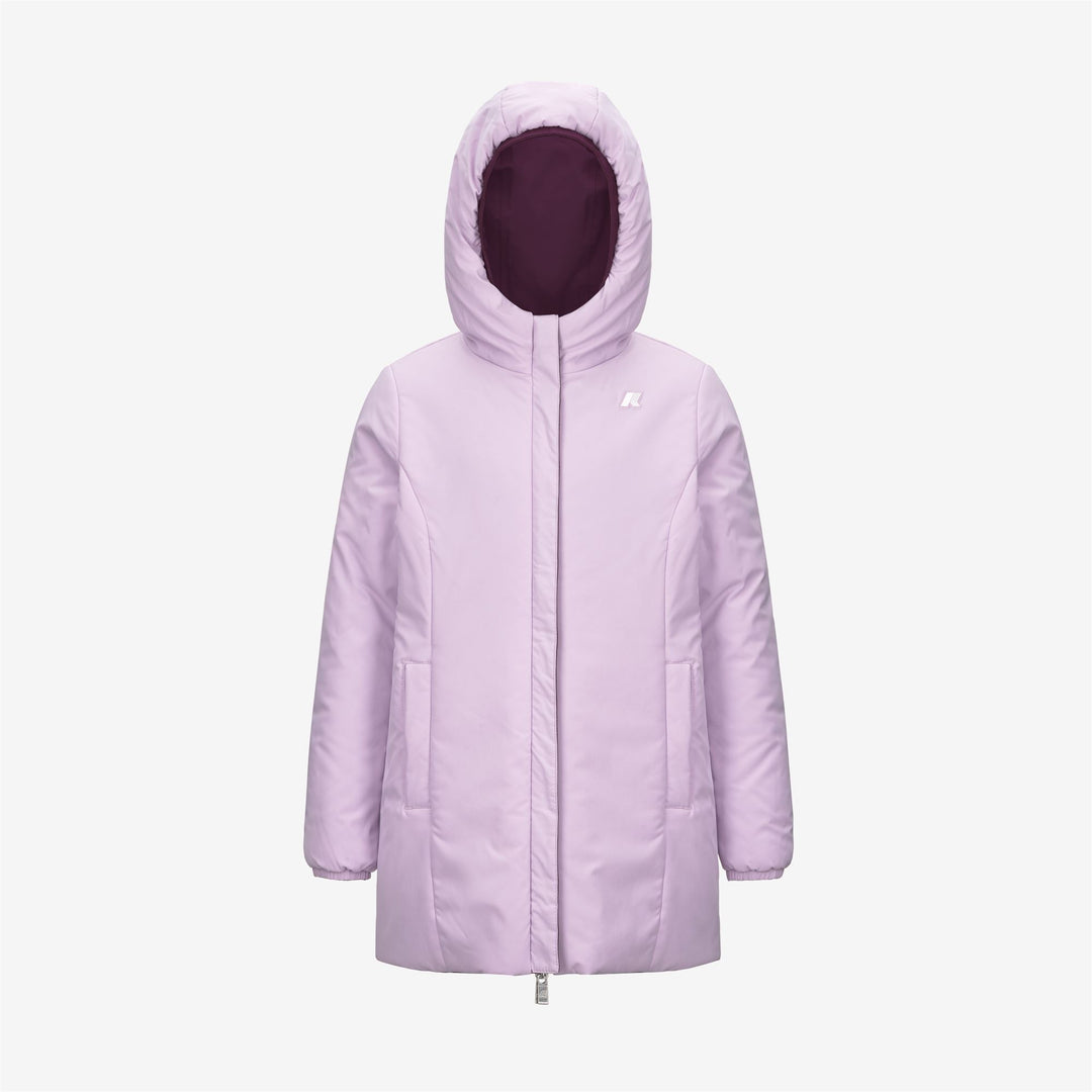 Jackets Girl P. DENISE ST WARM REVERSIBLE Mid VIOLET DK PURPLE - VIOLET LT LILAC Dressed Front (jpg Rgb)	