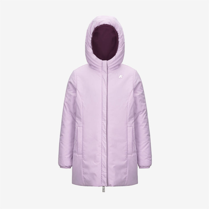 Jackets Girl P. DENISE ST WARM REVERSIBLE Mid VIOLET DK PURPLE - VIOLET LT LILAC Dressed Front (jpg Rgb)	