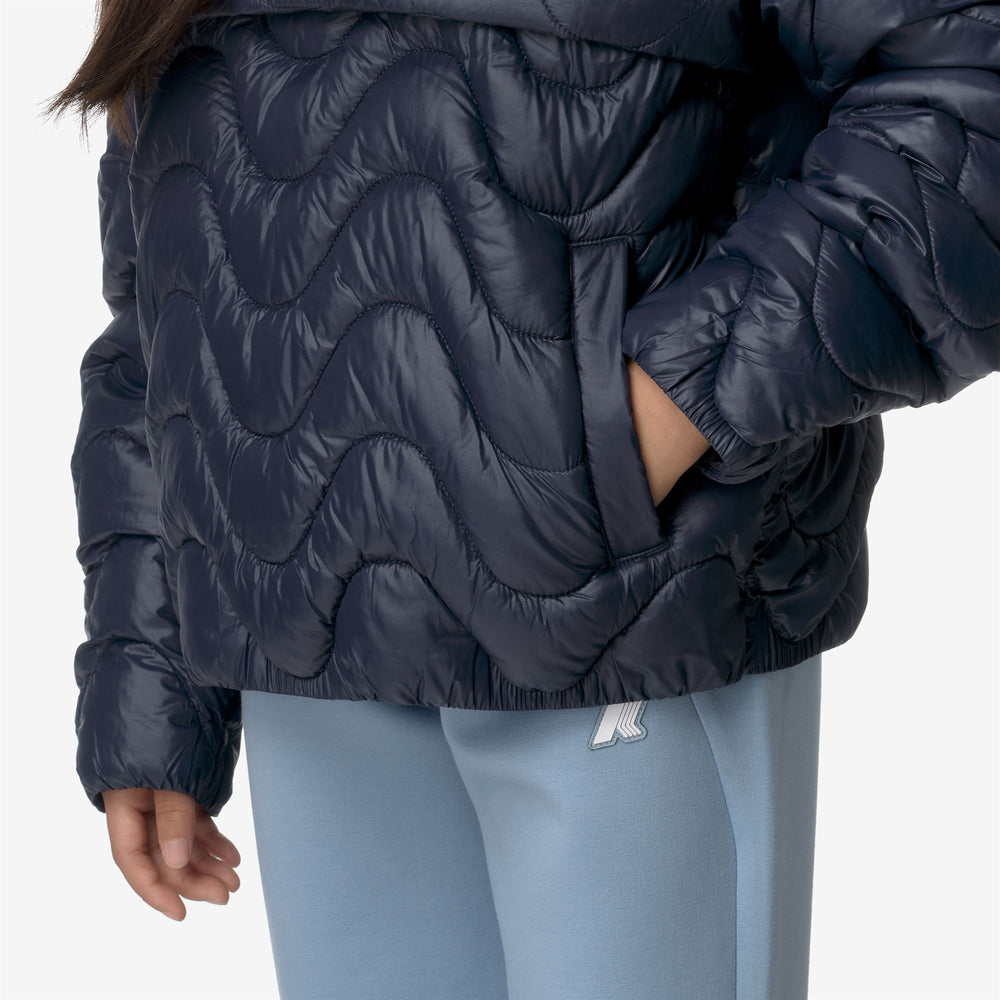 Jackets Girl P. SOJENNE QUILTED WARM Short BLUE DEPTH Detail Double				