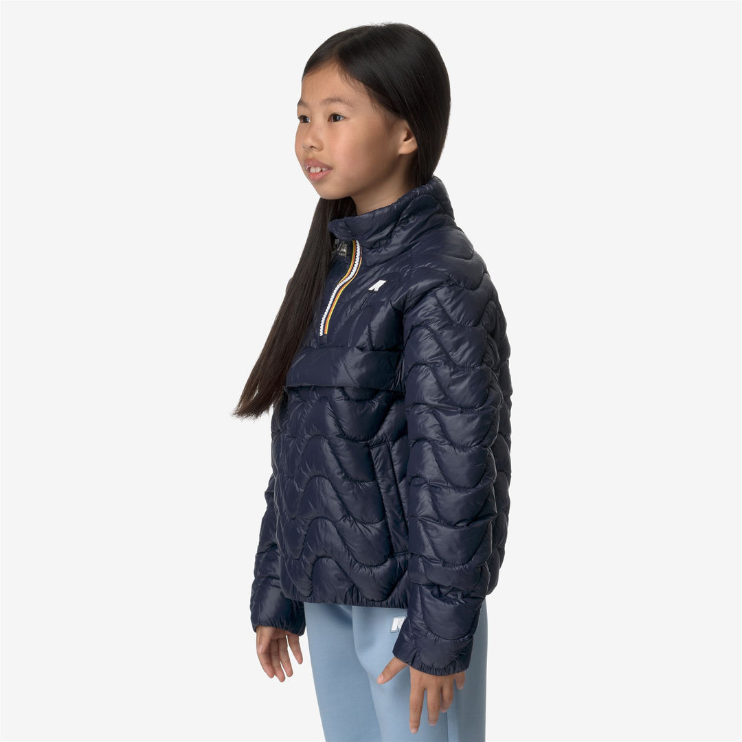 Jackets Girl P. SOJENNE QUILTED WARM Short BLUE DEPTH Detail (jpg Rgb)			