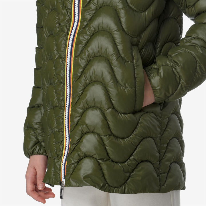 Jackets Girl P. SOPHIE QUILTED WARM Mid GREEN CYPRESS Detail Double				