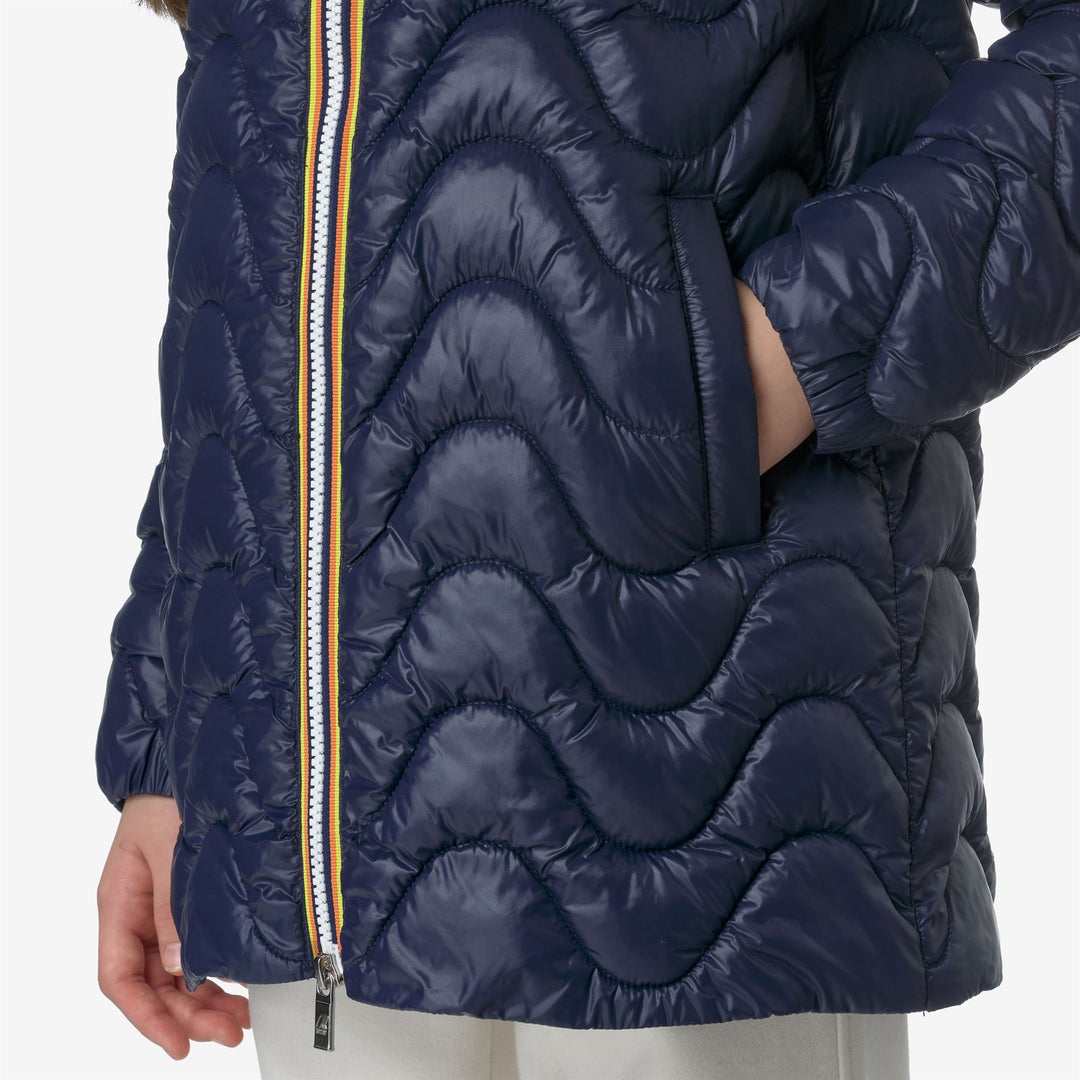 Jackets Girl P. SOPHIE QUILTED WARM Mid BLUE DEPTH Detail Double				