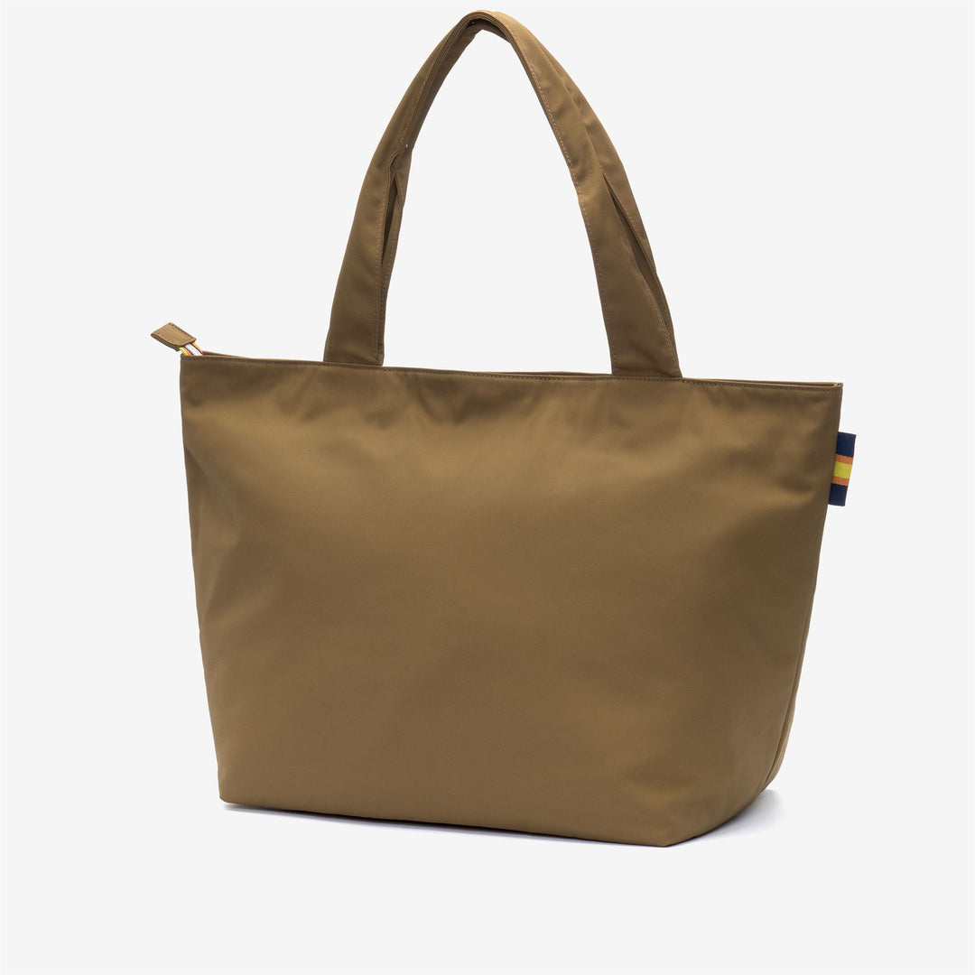 Bags Woman CLERE TWILL TOTE BAG BROWN CORDA - NATURAL Dressed Front (jpg Rgb)	