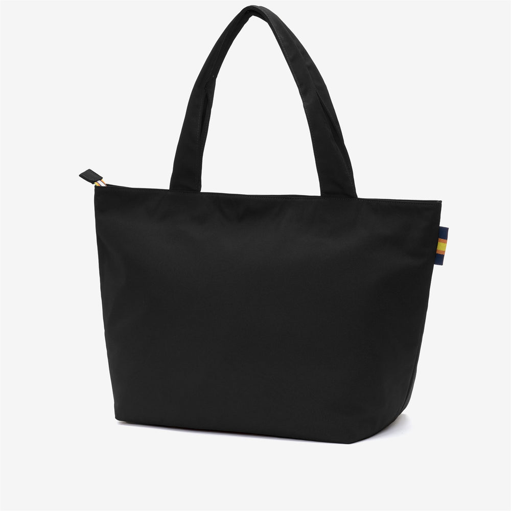 Bags Woman CLERE TWILL TOTE BAG BLACK PURE-NATURAL Dressed Front (jpg Rgb)	