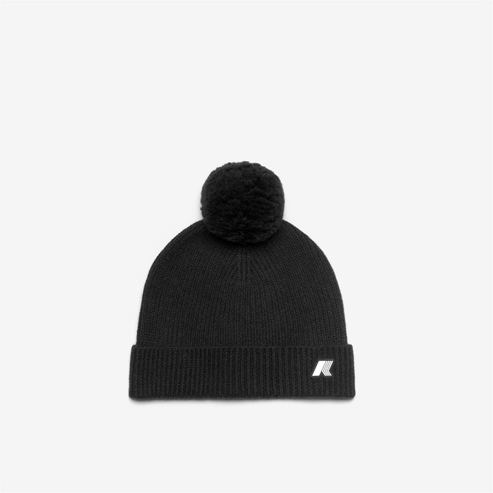 Headwear Unisex VINCIENNE CARDIGAN STITCH WOOL Hat BLACK PURE MELANGE Photo (jpg Rgb)			