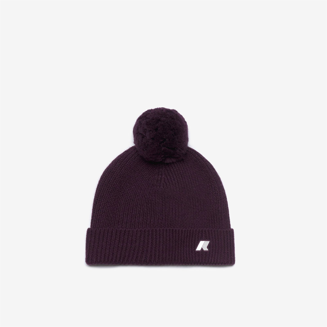 Headwear Unisex VINCIENNE CARDIGAN STITCH WOOL Hat VIOLET DK PURPLE MELANGE Photo (jpg Rgb)			