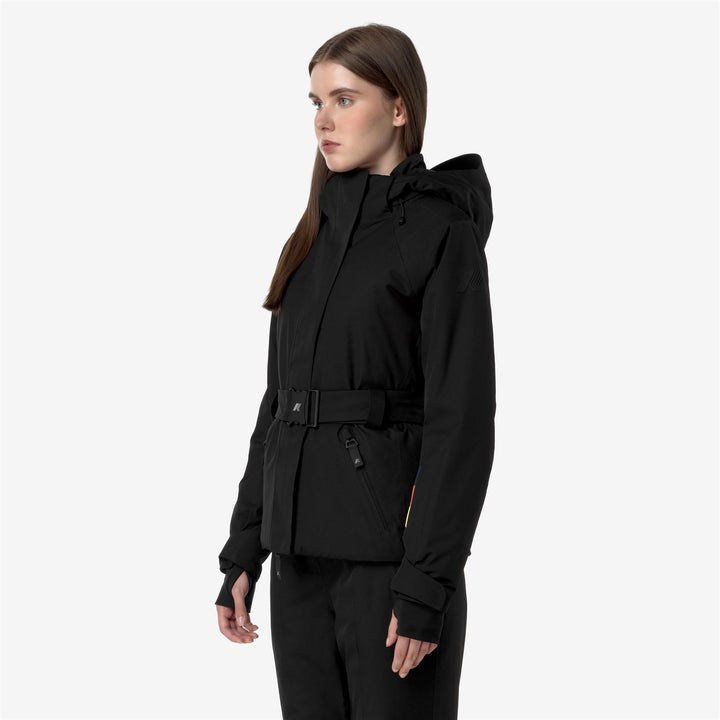 Jackets Woman CHEVRIL MICROTWILL 2L Mid BLACK PURE Detail (jpg Rgb)			