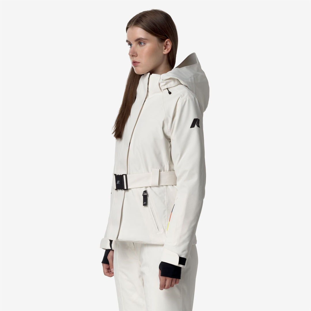 Jackets Woman CHEVRIL MICROTWILL 2L Mid WHITE GARDENIA Detail (jpg Rgb)			