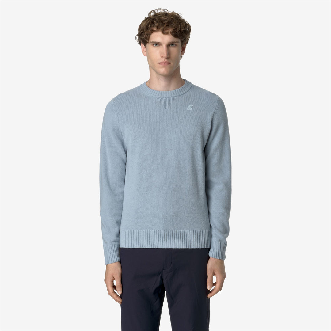 KNITWEAR Man SEBASTIEN LAMBSWOOL Pull Over GREY CELESTE Dressed Back (jpg Rgb)		