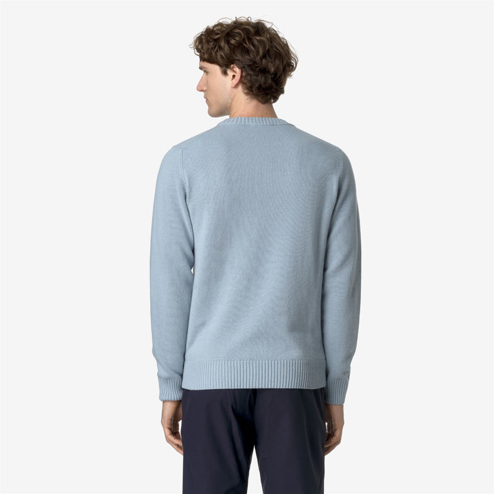 KNITWEAR Man SEBASTIEN LAMBSWOOL Pull Over GREY CELESTE Dressed Front Double		