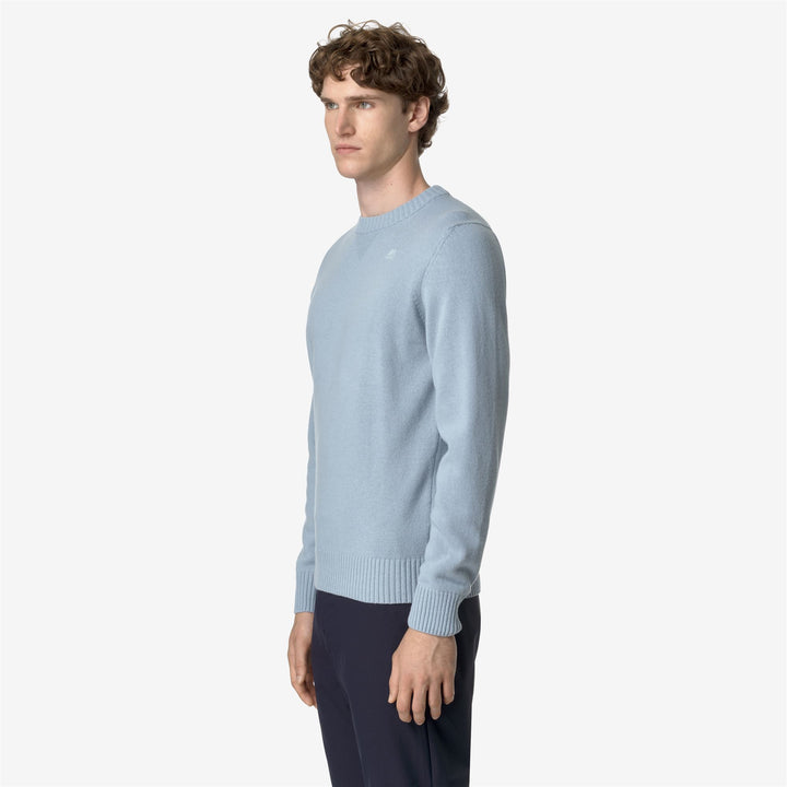 KNITWEAR Man SEBASTIEN LAMBSWOOL Pull Over GREY CELESTE Detail (jpg Rgb)			