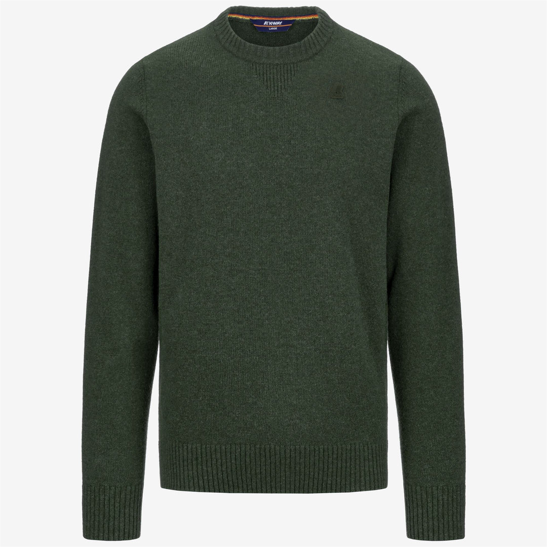 KNITWEAR Man SEBASTIEN LAMBSWOOL Pull Over GREEN ARMY Photo (jpg Rgb)			