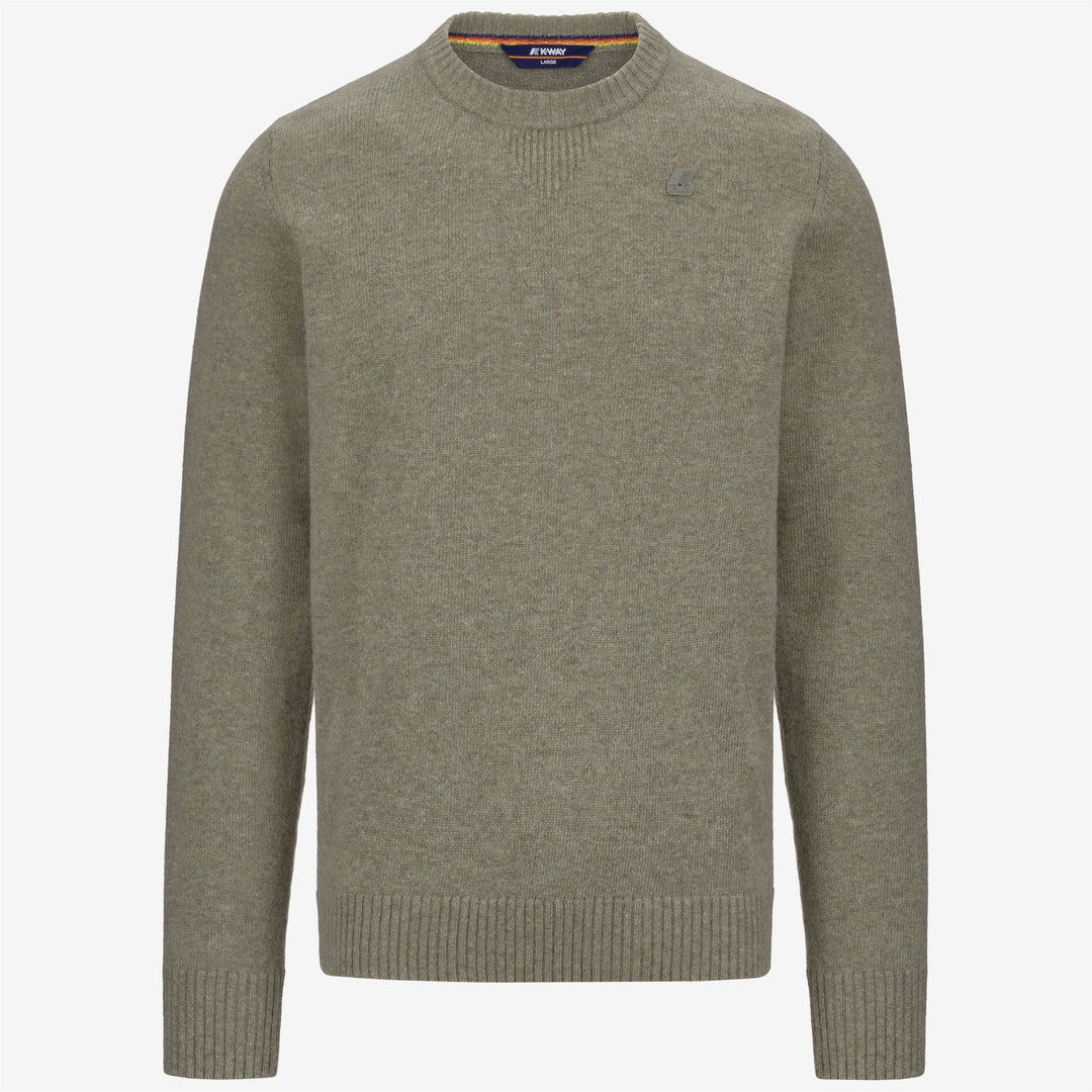 KNITWEAR Man SEBASTIEN LAMBSWOOL Pull Over GREEN SAFARI Photo (jpg Rgb)			