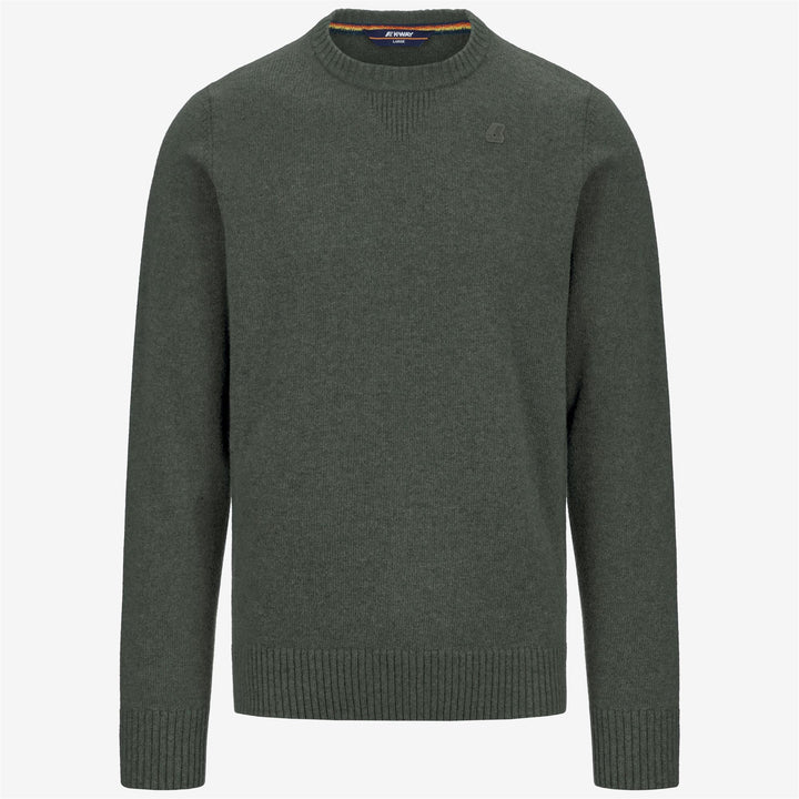 KNITWEAR Man SEBASTIEN LAMBSWOOL Pull Over GREEN BLACKISH Photo (jpg Rgb)			