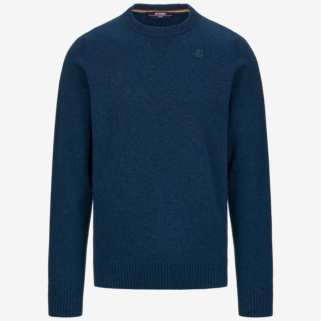 KNITWEAR Man SEBASTIEN LAMBSWOOL Pull Over BLUE DARKNESS Photo (jpg Rgb)			