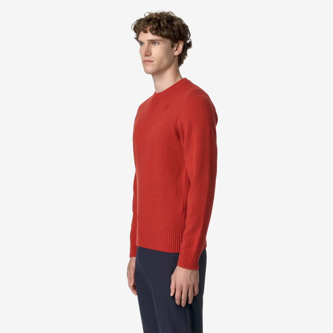 KNITWEAR Man SEBASTIEN LAMBSWOOL Pull Over RED VALIANT Detail (jpg Rgb)			