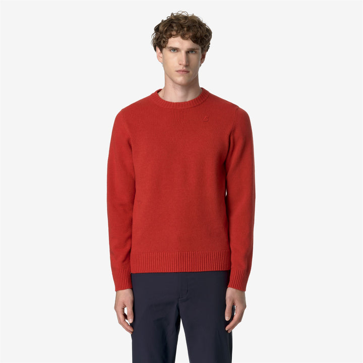 KNITWEAR Man SEBASTIEN LAMBSWOOL Pull Over RED VALIANT Dressed Back (jpg Rgb)		