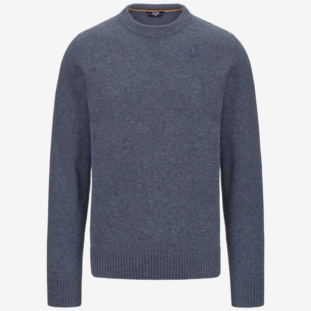 KNITWEAR Man SEBASTIEN LAMBSWOOL Pull Over BLUE FUSION Photo (jpg Rgb)			