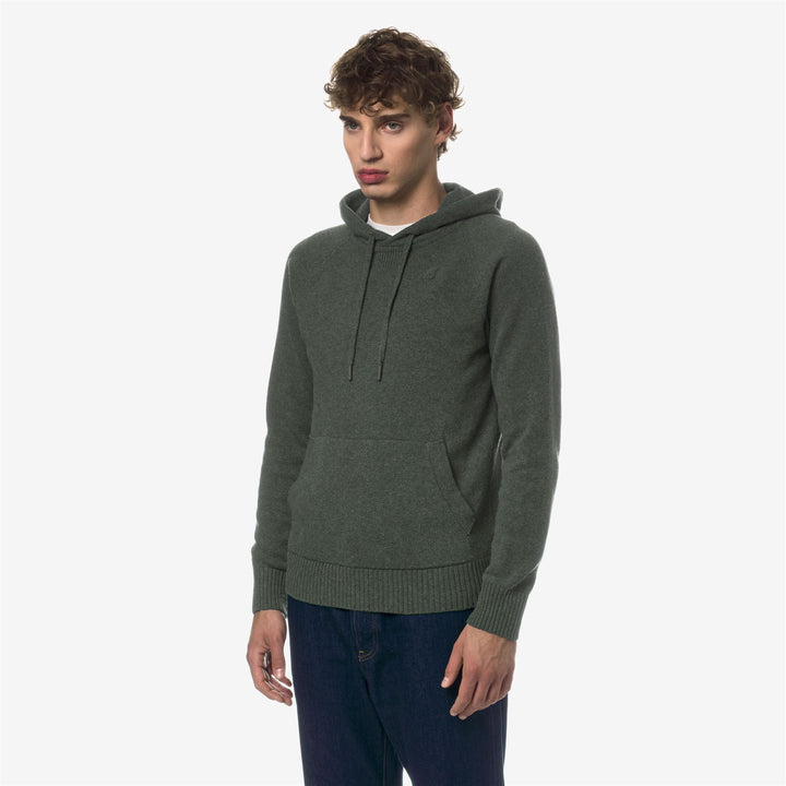 KNITWEAR Man RICHIE LAMBSWOOL Jumper GREEN BLACKISH Detail (jpg Rgb)			