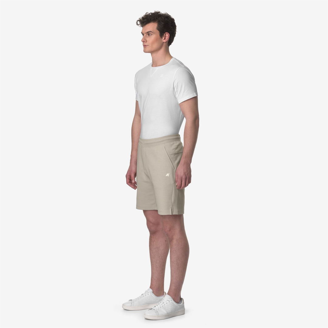 Shorts Man KENY INTERLOCK Sport Shorts BEIGE LT Detail (jpg Rgb)			