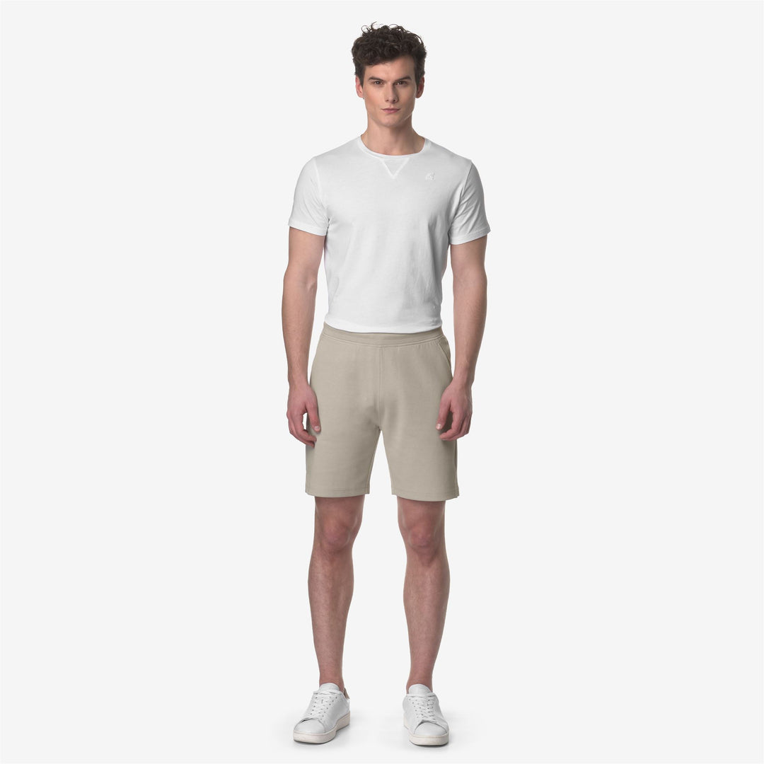 Shorts Man KENY INTERLOCK Sport Shorts BEIGE LT Dressed Back (jpg Rgb)		