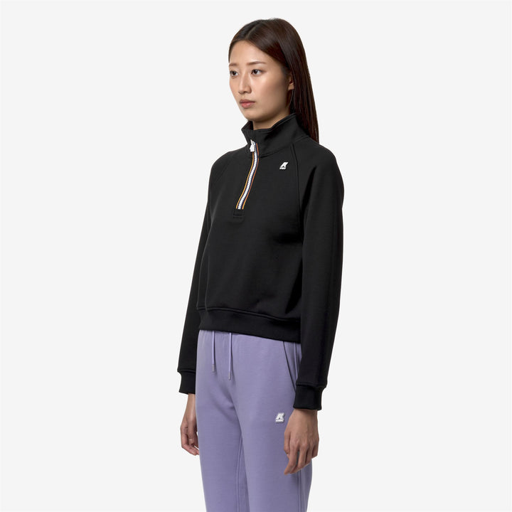 Fleece Woman JEUNE LIGHT SPACER Jumper BLACK PURE Detail (jpg Rgb)			