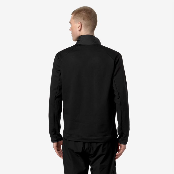 Fleece Man LECREY Jacket BLACK PURE Dressed Front Double		