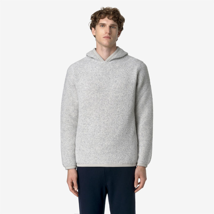 Fleece Man ERNIE WOOL FLEECE Pull Over LT GREY MEL Dressed Back (jpg Rgb)		