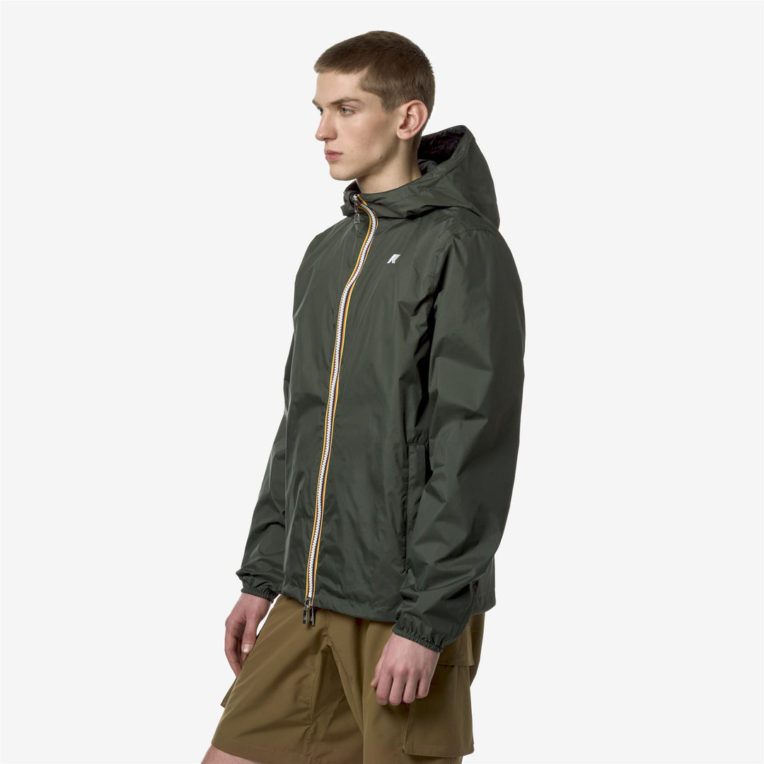 Jackets Man JAKE PLUS.2 DOUBLE Short GREEN BLACKISH - BLACK PURE Detail (jpg Rgb)			