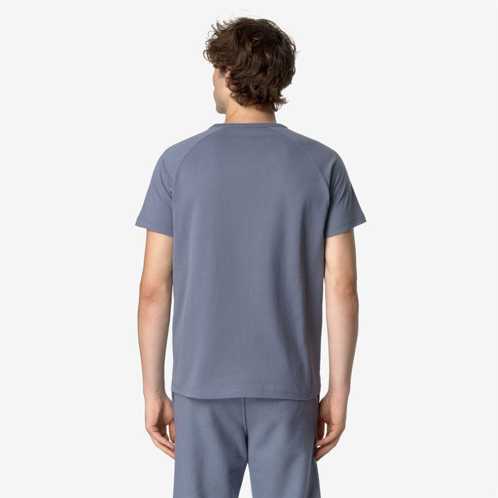 T-ShirtsTop Man EDWING JS PEACH T-Shirt GREY BLUE AVIO Dressed Front Double		