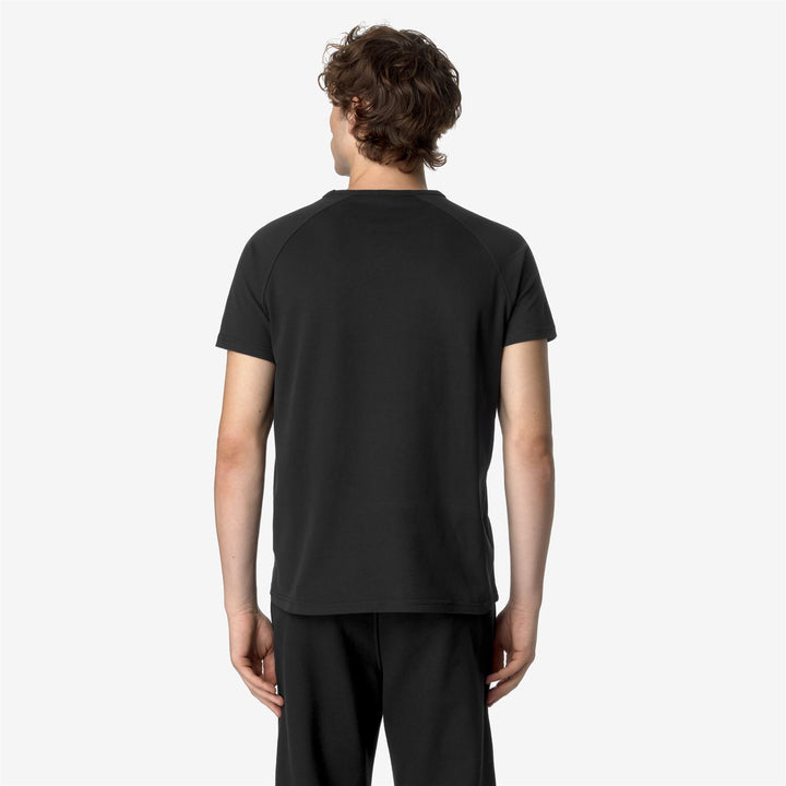 T-ShirtsTop Man EDWING JS PEACH T-Shirt BLACK PURE Dressed Front Double		