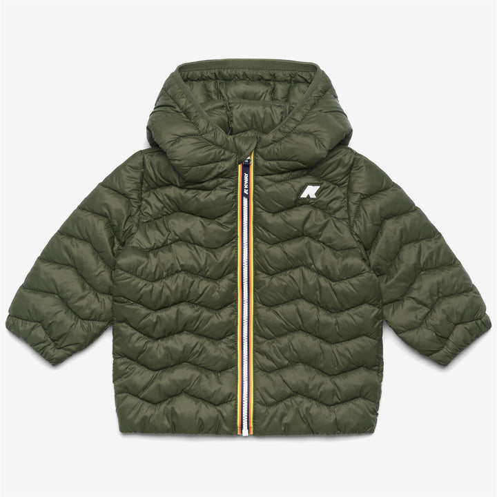 Jackets Kid unisex E. JACK QUILTED WARM Short GREEN CYPRESS Photo (jpg Rgb)			