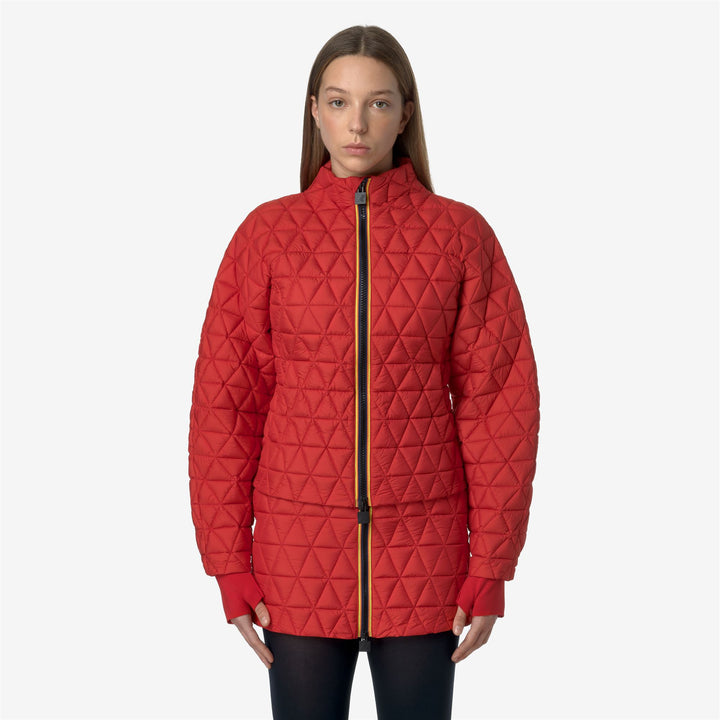 Jackets Woman LILIN TECH THERMO LIGHT Short RED DK Dressed Back (jpg Rgb)		