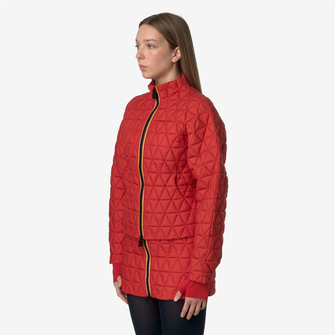 Jackets Woman LILIN TECH THERMO LIGHT Short RED DK Detail (jpg Rgb)			