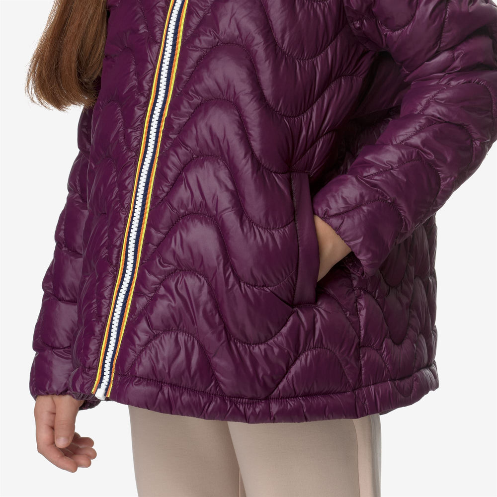 Jackets Girl P. MADLAINE QUILTED WARM Short VIOLET DK PURPLE Detail Double				