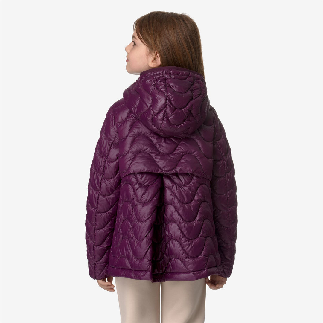 Jackets Girl P. MADLAINE QUILTED WARM Short VIOLET DK PURPLE Dressed Front Double		